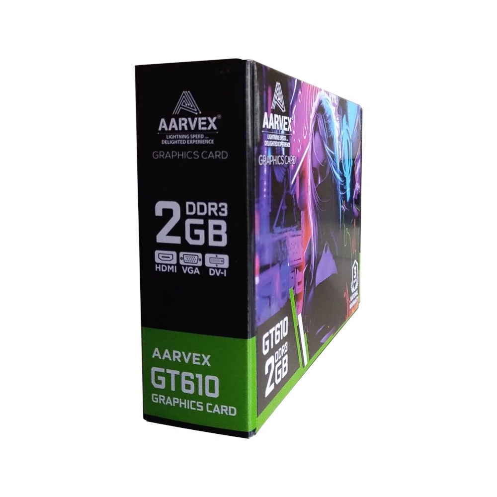 Aarvex Nvidia Graphic Card GT610 2GB DDR3 With HDMI, DVI, VGA Ports view 3